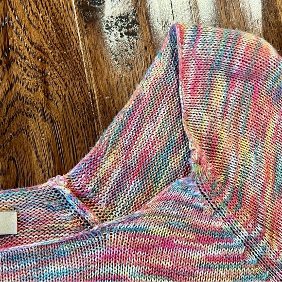 Old Navy Pink Rainbow Bohemian Scoop Neck Sweater, XL - Picture 6 of 10